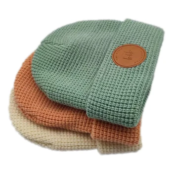 Fashion Waffle Knitted Warm Unisex Hat Winter Knit Beanies Hat