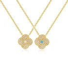 Gemnel High Polish Jumbo Petal Pendant With Diamond Turquoise For Women