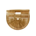 Hand Bag Hand Bags Vietnam Bamboo Weave Semicircular Handmade Bamboo Summer Hand Bag