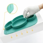 Plate Silicone Plate New Design Manufacturer Custom Food Grade Divided Suction Dinner Baby Silicon Plate