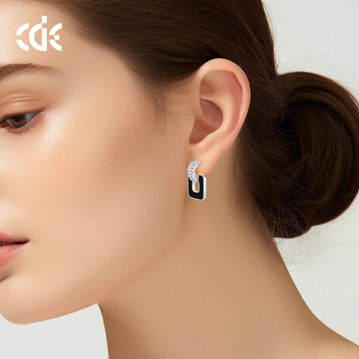 CDE GMYE005 Fine Jewelry 925 Sterling Silver Earring Wholesale Cat's Eye Stone Earring Rhodium Plated Women Drop Earrings