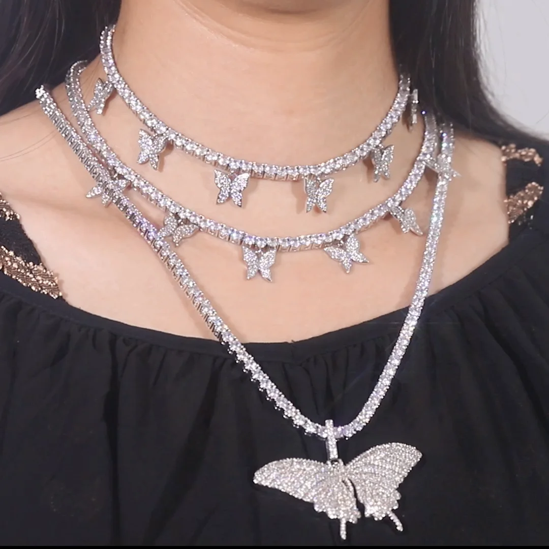 Full Diamond Crystal Rhinestone Pendant Choker Collar Necklace Jewelry sh#20 