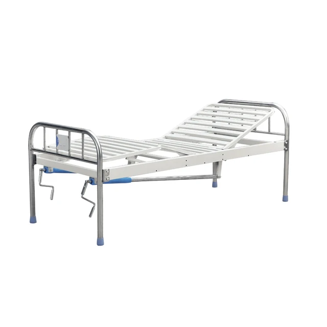 Low price wholesale patient High end Movable Single crank function manual medical clinic hospital beds