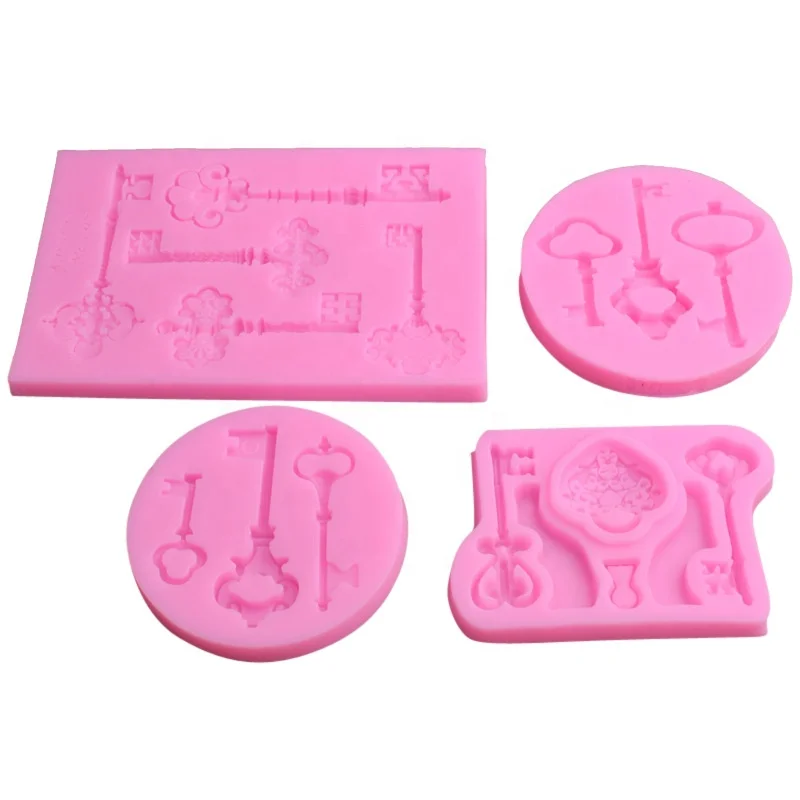 Creative Keys Silicone Resin Molds DIY European Keys Baking Decorating Soap Candle Mold Polymer Clay Molds-for Food Epoxy