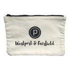 Packaging Cotton Pouch Custom Print Own Logo Packaging 12oz Cotton Canvas Zipper Pouch Bag
