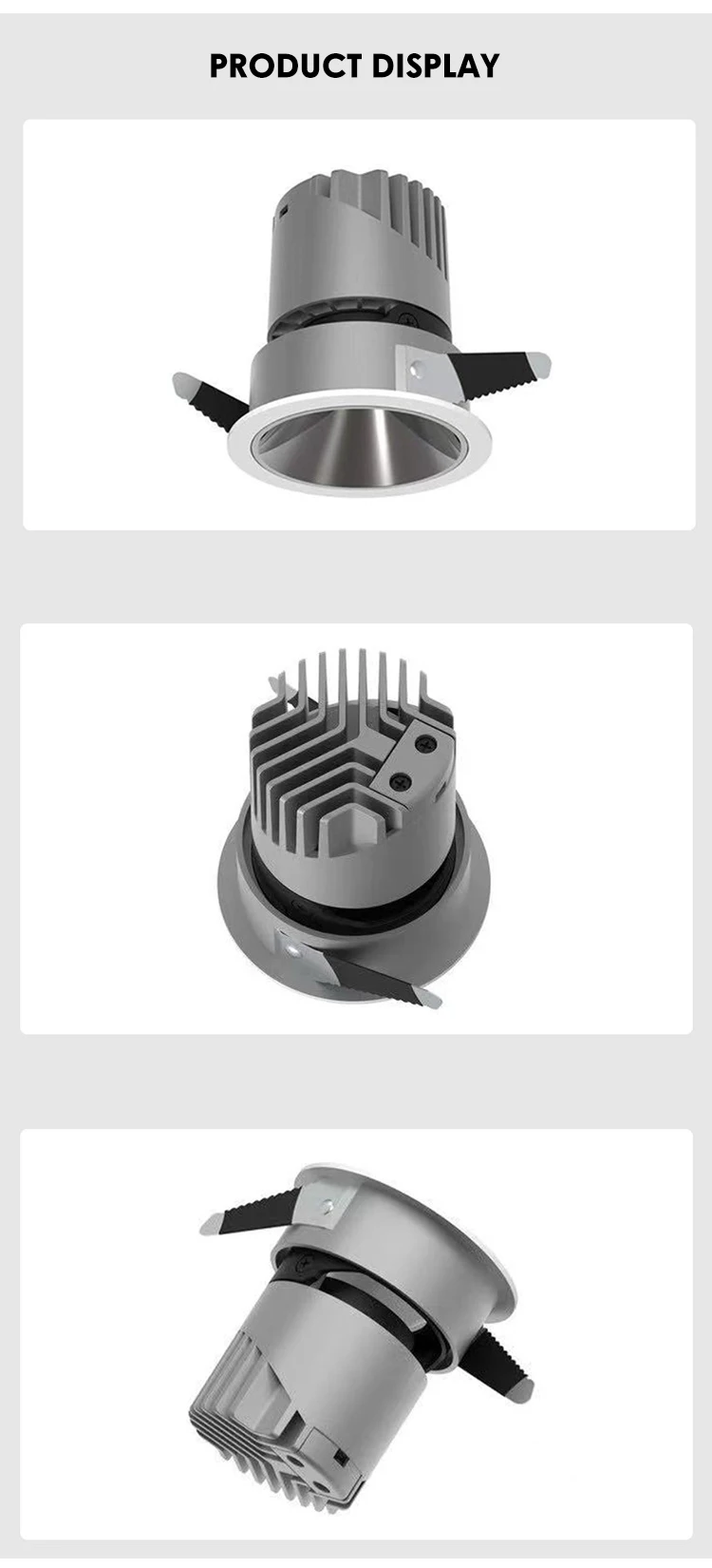 lc100 commercial embedded spotlight ceiling mounted hotel office corridor anti dazzle led downlight-4