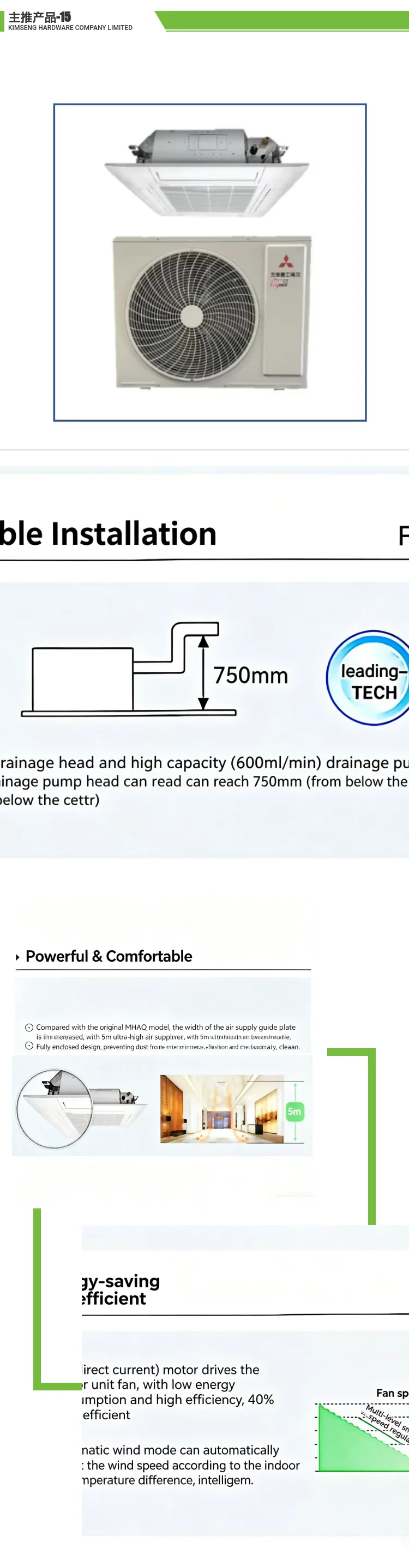 Fan Coil Unit, Ceiling, 4-way - detail 4