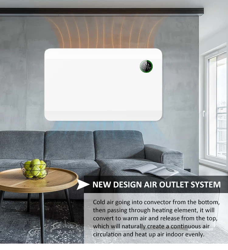 Electric Convector Panel, 2000W, Wall - detail 6