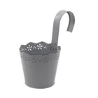 Garden Garden Metal Pot Colorful Metal Hanging Planter Pots For Fence Deck Balcony Clay Garden