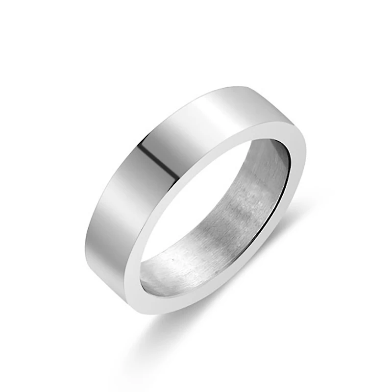 stainless steel jewelry round blank ring men custom name gifts items manufacture