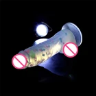 Sex Adult Novelty Luminous Sex Toys Confetti Clear Realistic Suction Cup Dildo Adult Sex Toys For Female