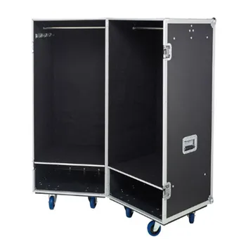 Waterproof wardrobe custom twin door flight case for equipment storage