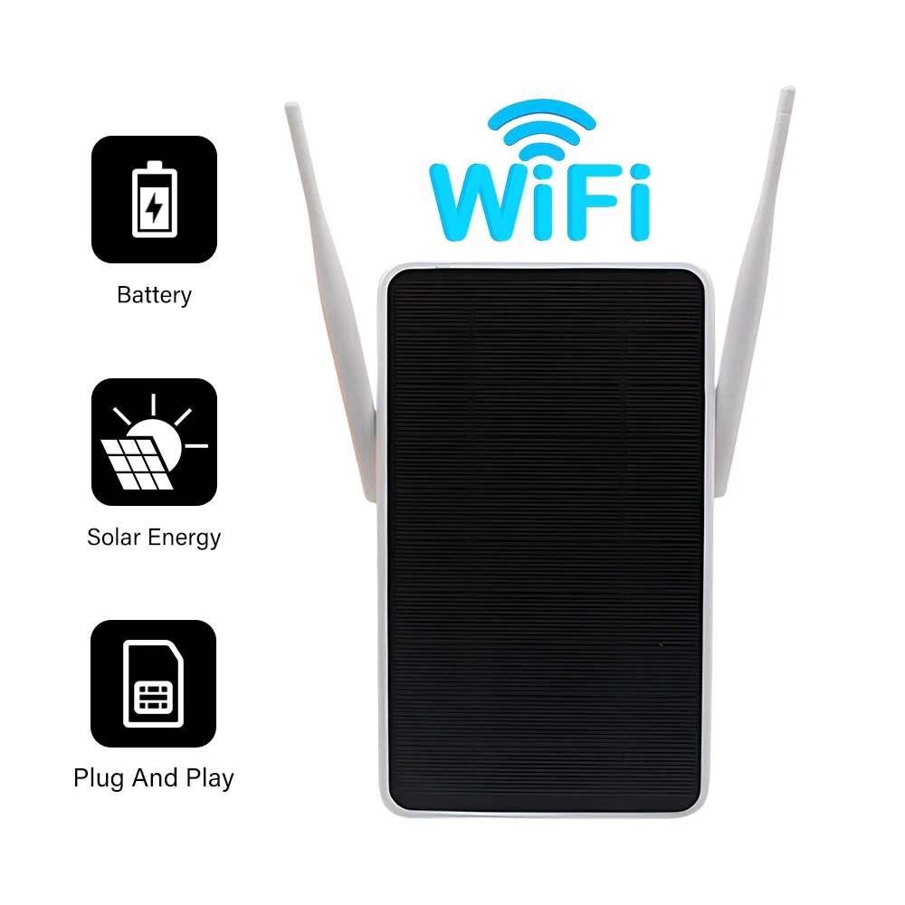 Wistino Solar Panel G Wifi Router Outdoor Waterproof Battery Wireless