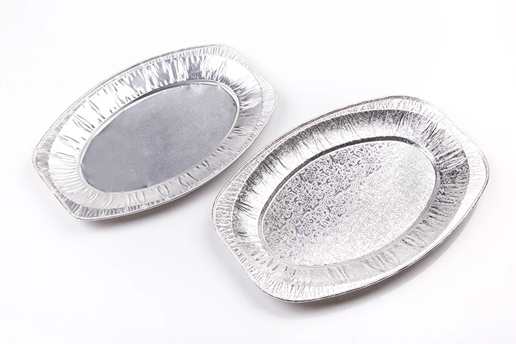 product tb87 large shaped aluminum plate rapid heat conduction lightweight portable microwave safe foil bowl-4