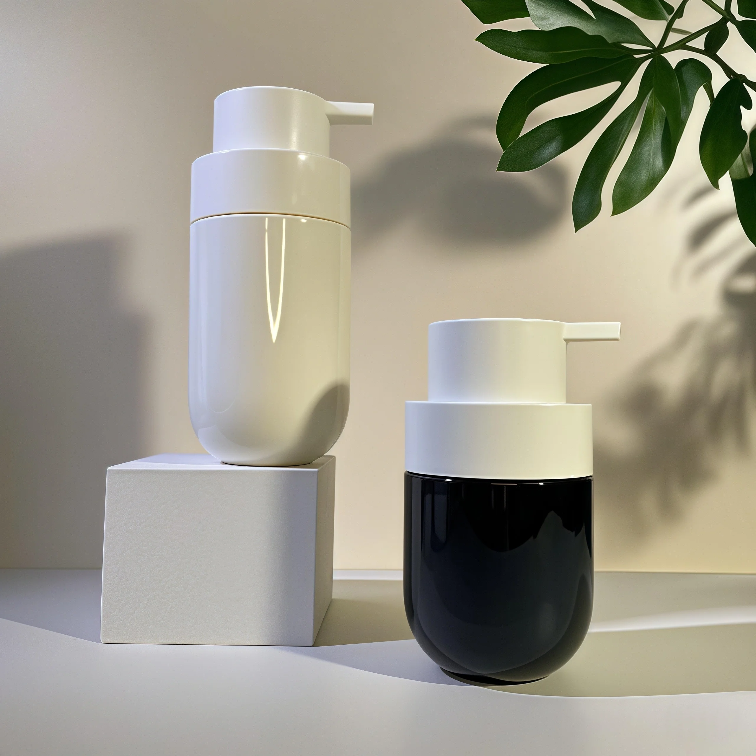 Fat Round Shape PET Cosmetic Bottle with Press Pump and Custom Color Silk Screen Printing for Beauty Packaging