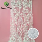 Bridal 2021 Wholesale Hot Selling African Bridal Lace Crystal Glitter Sparkle Tulle Fabric For Wedding Dress