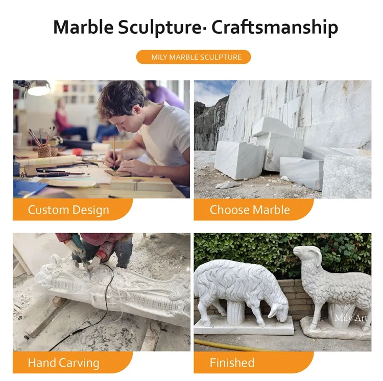 MARBLE ANIMALS SCULPTURE