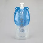 Foldable Water Container Spout Bag Stand Up Plastic Water Pouch Spout Packaging Bags With Spout And Hook