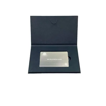 Hot Sell Stainless Steel NFC Metal Business Card Digital Printing Customized Engraved Logo Qr Code Hidden NFC Metal Card