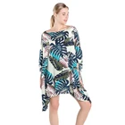 Viscose Wholesale Women Floral Poncho 100% Viscose Half Sleeve Summer Loose Casual Beach Cover Up