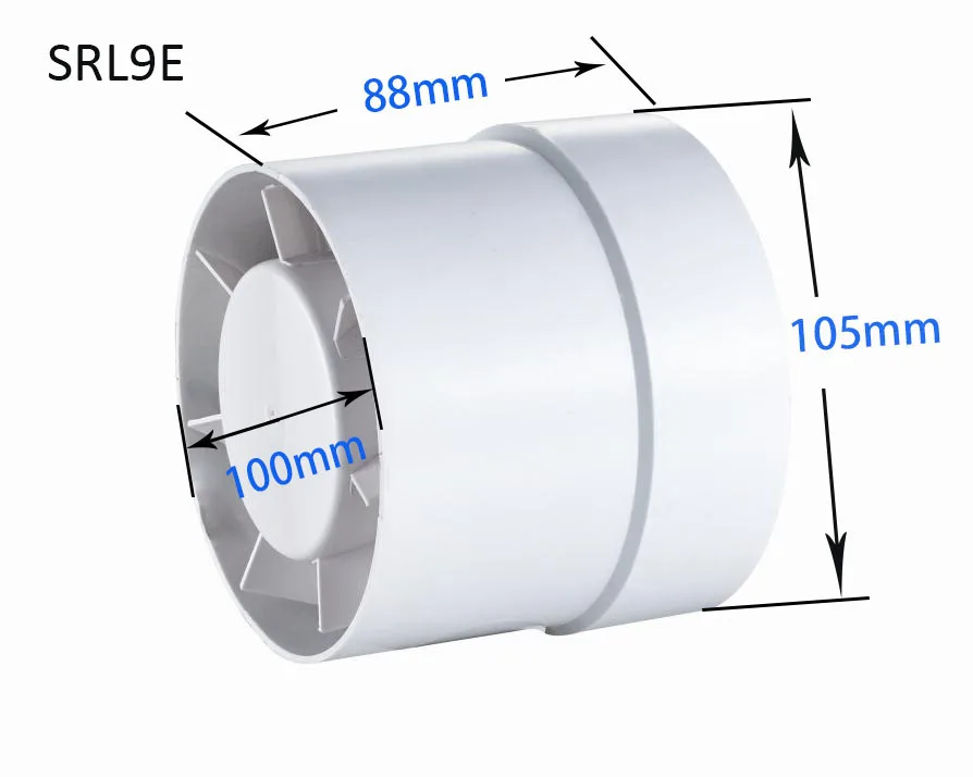 Inline Duct Ventilation Fan, 5Inch, ABS, Plastic - detail 12