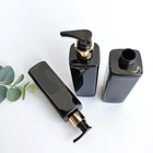 Plastic Bottle Hair 500ml Black White Clear Plastic Lotion Pump Bottle For Shampoo Hair Conditional Bath