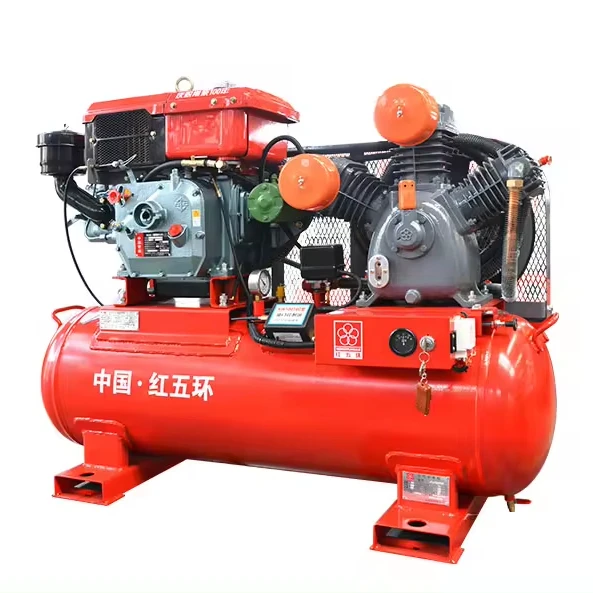 4 cylinder air compressor 8bar 7.5KW  portable diesel piston air compressor pcp air compressor
