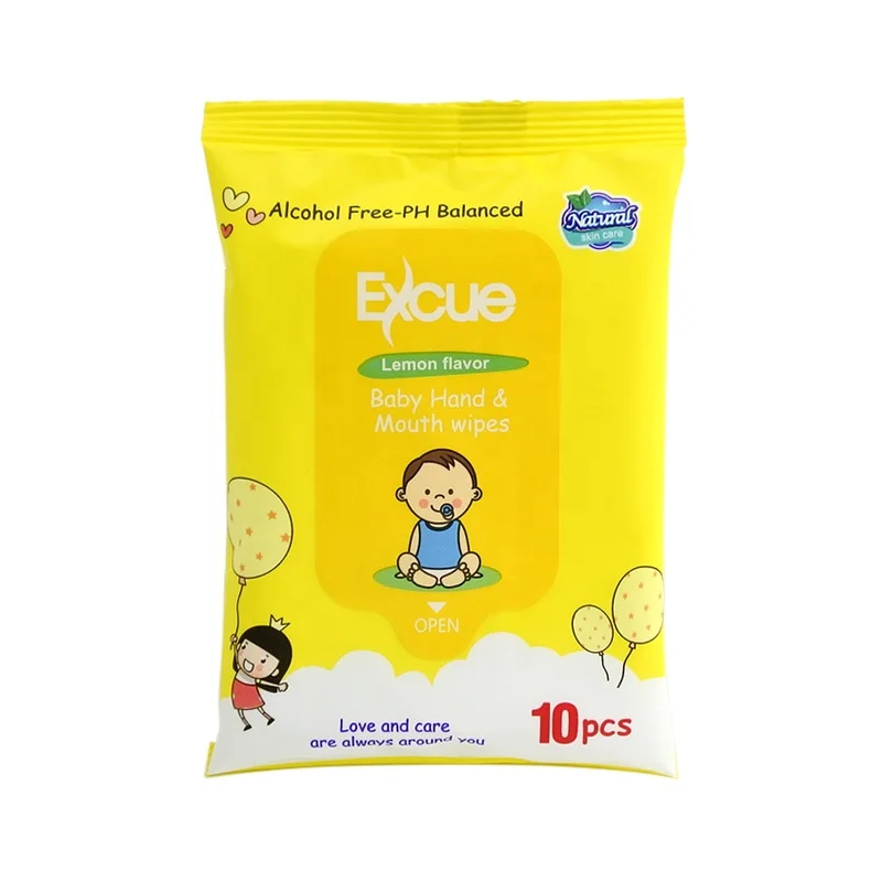 Hot sale high quality OEM alcohol free pur water baby hand &mouth  baby wet wipes  free samples