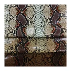 Snake Print High Quality And Cheap Artificial Leather Double-Sided Snake Print Leopard Print Garment Fabric