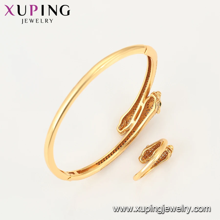 BFBS-507 xuping elegant jewelry two pieces set 24k gold color plated snake head cool jewelry set