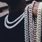 Men For Chain Luxury Gold Plated Cuban Link Iced Out Diamond Chain For Men Jewelry