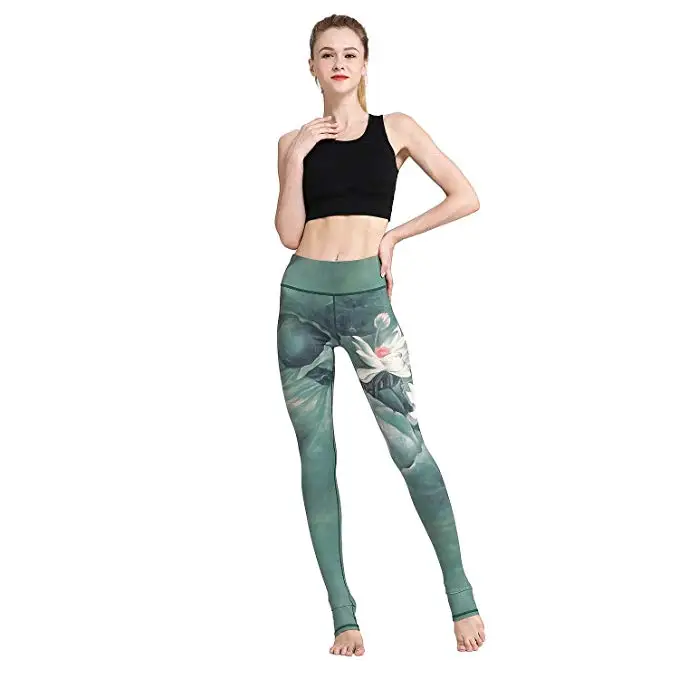 Witkey Printed Extra Long Women Yoga Leggings High Waist Tummy Control Over The Heel Yoga Pants Witkey Printed Extra Long Women Yoga Leggings High Waist Tummy Control Over The Heel Yoga Pants