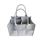 Bag Diaper Changing Bag Collapsible Baskets Soft Felt Baby Diaper Caddy