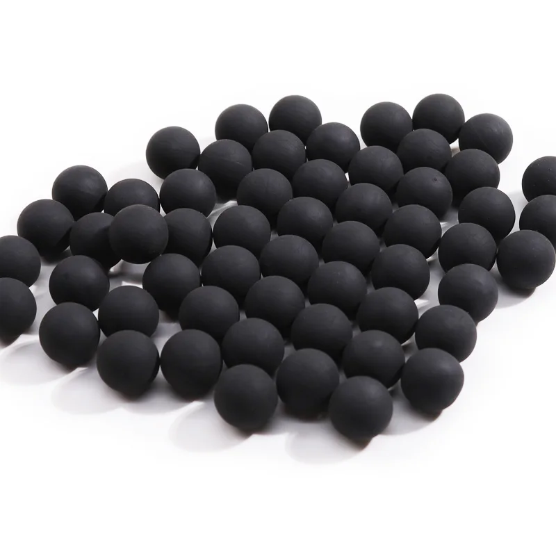100 X .68 Cal Reusable Black Rubber Paintball Hard Solid Paintballs for sale online 