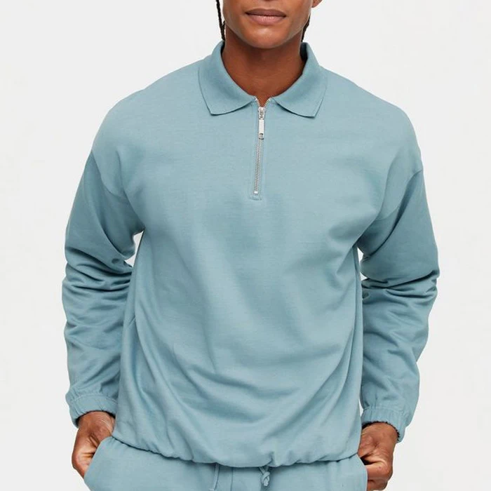 New Arrival Soft Sweatshirt Polo Collar 