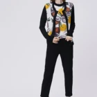 Coats Winter Women Coats 2020 Winter Fashion Knitted Printed 100% Silk Irregular Floral Coats