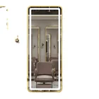 Barber Mirror Salon Vanity Barber Shop Big Full Length Wall Vanity Illuminated Mirror With LED Lights For Hair Salon