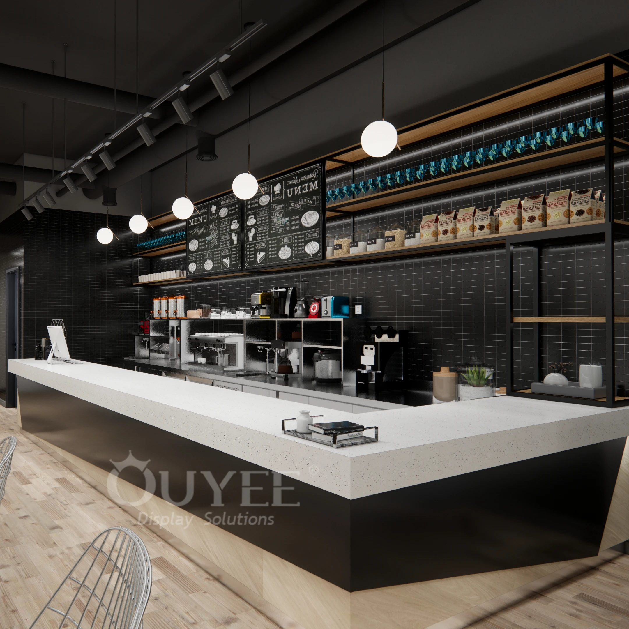 coffee shop counter interior design