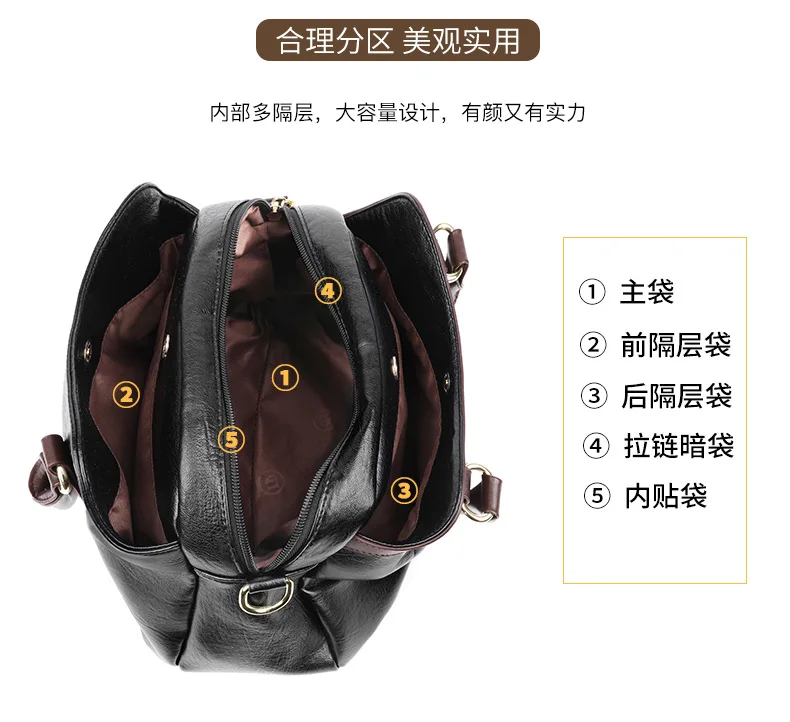 High Quality Women Handbags Pu Leather Shoulder Bag Fashion Designer Ladies Messenger Bags New Luxury Crossbody Bag Tote