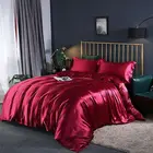 Comforter Super Luxury Soft Red Pink Yellow Silky Satin Glitter Bed Comforter Set