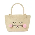 Cute Girl Mini New Summer Children's Straw Bag Cute Girl Baby Mini Straw Beach Bag Material Paper