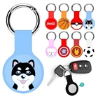 Cover Cartoon Soft Silicone Cover For Apple Airtag Case With Keychain Accessory For Airtag Case