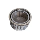Garden Pot Eco Friendly Garden Handmade Planter Flower Pot With Plastic Lining For Outdoor Garden Decoration