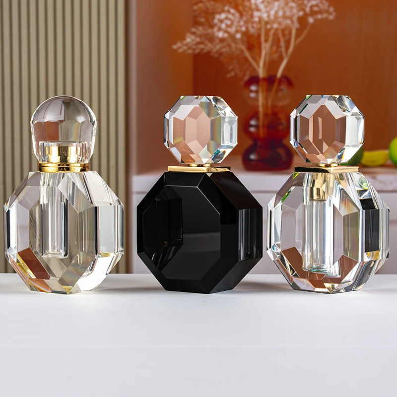 product hot sale replaceable 12ml glass empty bottle customizable fashion elegant crystal perfume bottle-7
