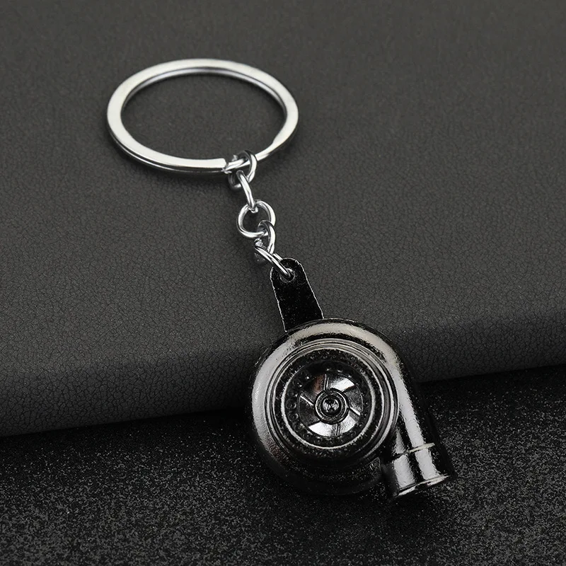 Fashion Men's Metal Keychain Turbo and Gearshift Shaped Pendant for Bags Car Accessories Father's Day Boyfriend Gifts Key Chain
