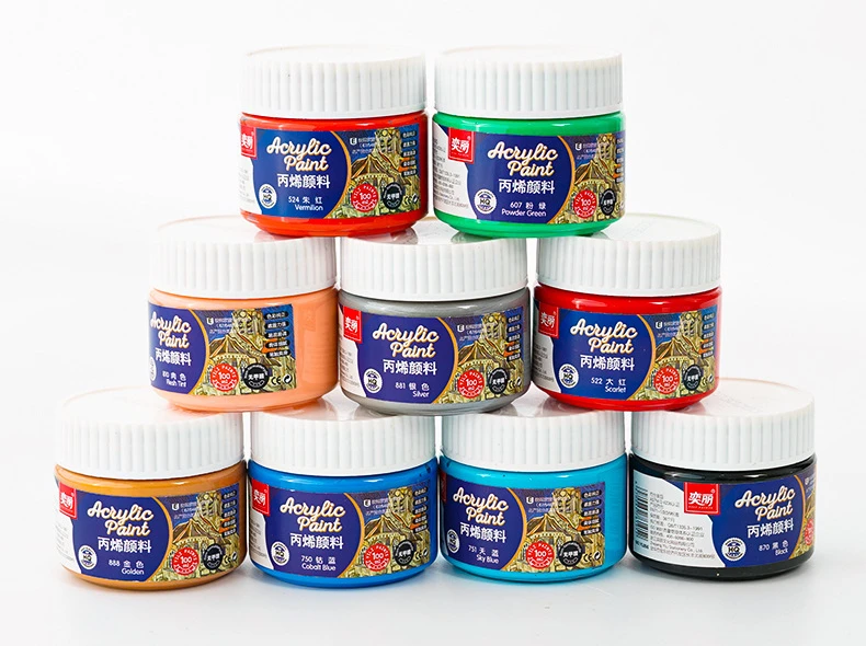 100ml Acrylic Pigment Set Studio Acrylic 48 Color Waterproof Wall
