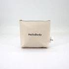Organic Cosmetic Bag 2021 2021 Beauty Cosmetic Bag Toiletry Organic Cotton Canvas Zipper Pouch With Custom Logo