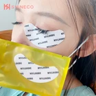 Factory Private Label Patch Self Adhesive Light Pink Matte OEM Collagen Gel Under Eye Pads Lash Extension Patch With Logo