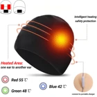 2022 Outdoor Sports Wholesale Men Women 100% Polyester Electrical Warm Heat Knitted Hat Winter 3.7V USB Heated Knit Beanie