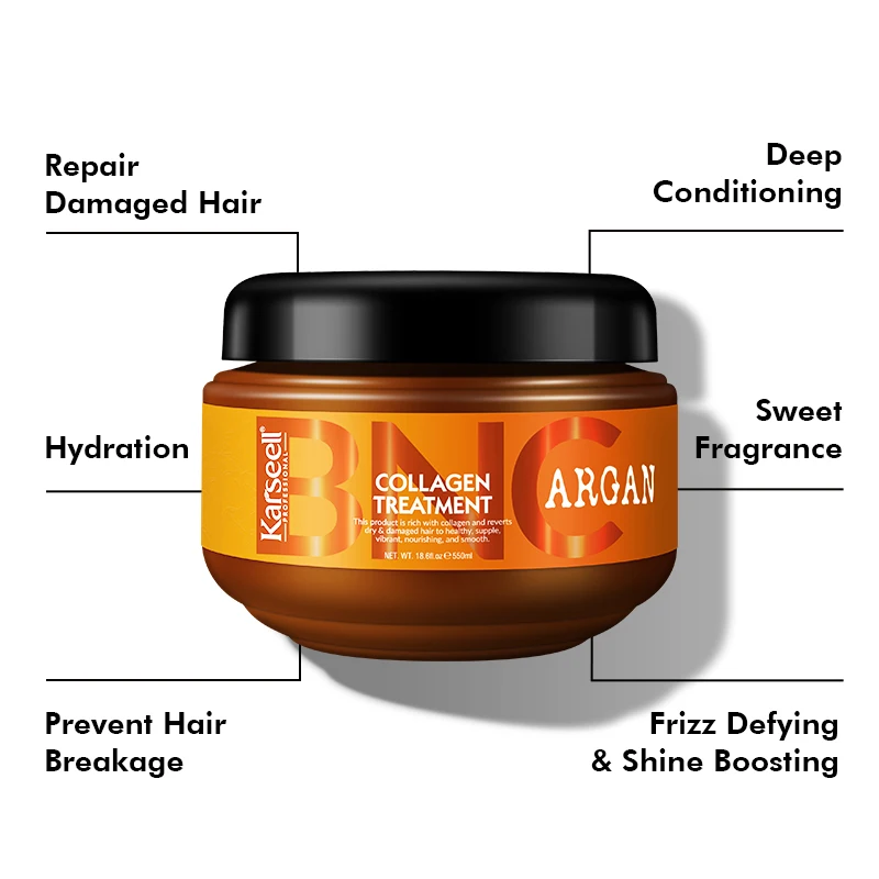 Karseell Hair Treatment Private Label Repairing Collagen Professional Salon Hair Mask for curly hair